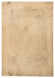 Sketch for a composition drawing of the allegory of Opera in 'Allegorien und Embleme'