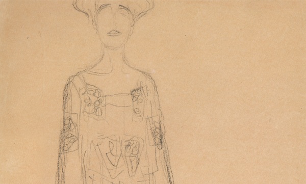 Gustav Klimt Studie für das Portrait der Adele Bloch-Bauer 452 × 316 mm (17,8 × 12,4 in)