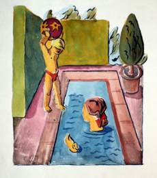 Geschichte eines Gartens: Am Schwimmbecken