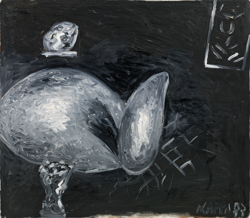 Kurt "Kappa" Kocherscheidt - Whiteleg, 1983, 100 × 115 cm (39,4 × 45,3 in), Öl auf Leinwand