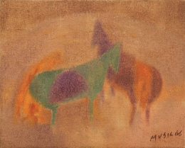 Zoran Music, 1966, 33,3 × 41,3 cm (13,1 × 16,3 in), Oil on canvas