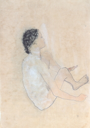 Nude Girl, Seated, with Her Knees Pulled Up