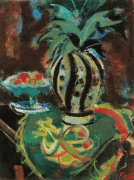 Still life with fruit and vase