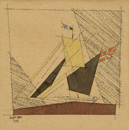 Lyonel Feininger, 1933, 205 × 194 mm (8,1 × 7,6 in), Aquarell und Tuschfeder auf Velin